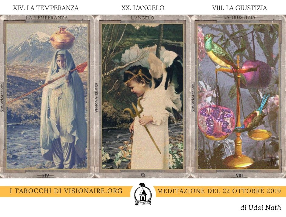 Meditazioni con i Tarocchi. La Temperanza, L’Angelo, La Giustizia.